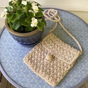 crossbody bag - off white crochet